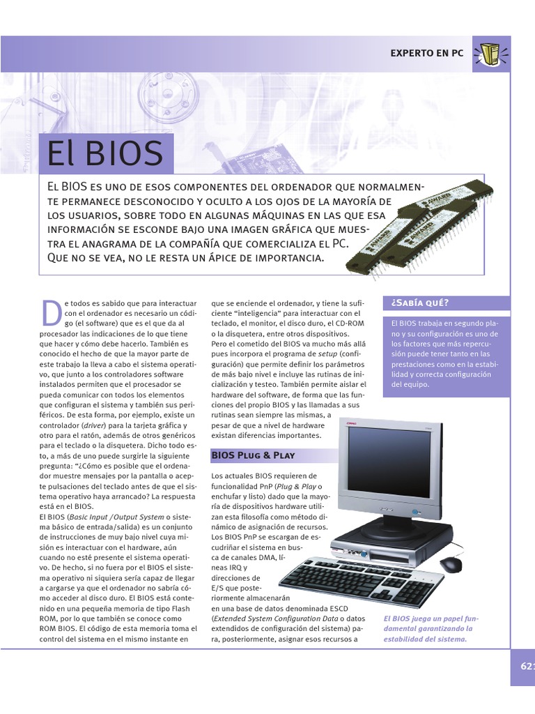 Importancia y funciones del BIOS | PDF | Bios | Hardware de la computadora