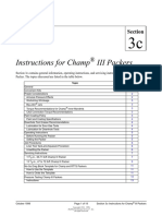 Instructions For Champ III Packers: Section