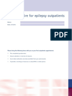 Questionnaire For Epilepsy Outpatients: Name: Date of Bir TH