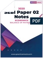 SEBI Grade A 2020 Economics Balance of Payments