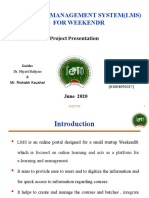 Learning Management System (LMS) For Weekendr: Project Presentation