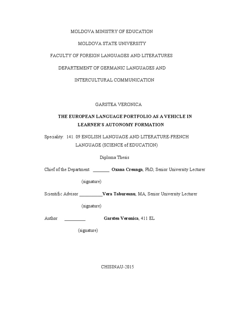 Moldova Ministry of Education | PDF