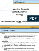 Competitor Analysis Context Analysis Strategy: MGT 6300 Marketing Management