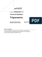 Trigonometry: Edexcel GCE