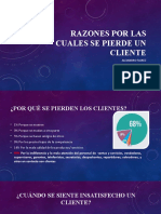 Razones Por Las Cuales Se Pierde Un Cliente