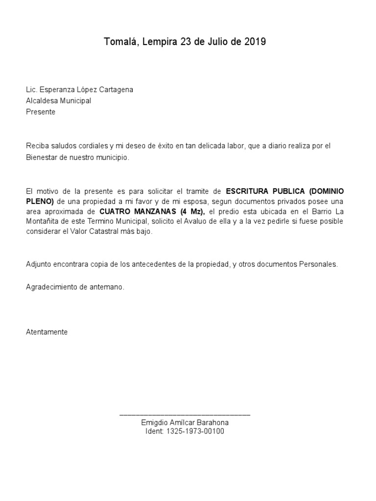 Solicitud de Dominio Pleno PDF