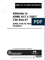 Addenda To ASME A17.1-2007/ CSA B44-07: Safety Code For Elevators and Escalators