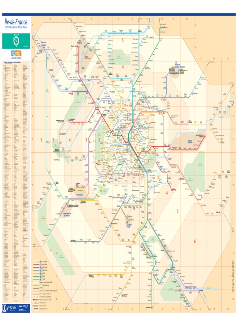Rer Idf Geo | PDF | Transport ferroviaire de passagers | Chemin de fer