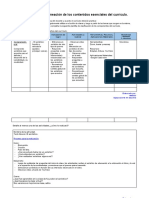 Identificación y Planeación de Los Contenidos Esenciales Del Currículo