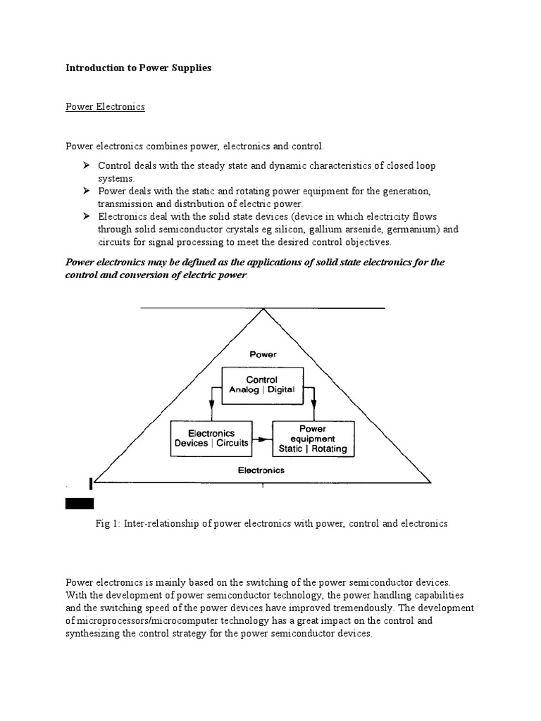 Introduction to Power Supplies | PDF | Power Supply | Power Electronics