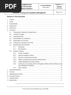 ORA-LAB.5.2 Personnel Training (v02)