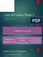 Law of Crimes Week 3