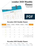 December 2020 Monthly Planner Infographics by Slidesgo
