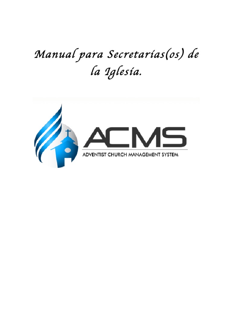 Manual para Secretarios de Iglesia ACMS | PDF | Usuario (informática ...