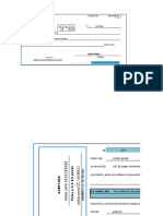 Formato de Cheque y Letra de Cambio