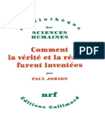 Paul Jorion - Comment La Vérité Et La Réalité Furent Inventées PDF