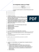 Evaluación de Seguridad y Salud en El Trabajo