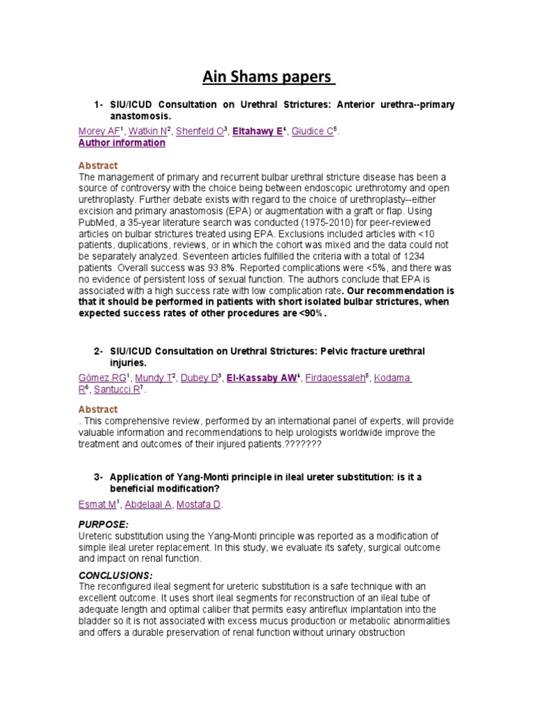 Ain Shams Published Papers | PDF | Urinary Incontinence | Erectile ...