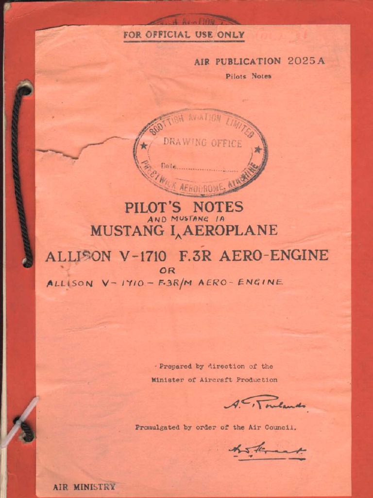 Mustang Mk1 Pilots Notes | PDF