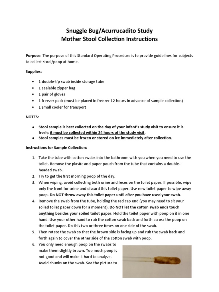 Mother Stool Collection Guidelines | PDF | Feces | Nature