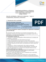 Guia de Actividades y Rúbrica de Evaluación - Unidad 1 - Tarea 1 - Fundamentos, Relaciones y Funciones