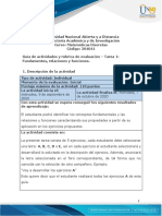 Guía de Actividades y Rúbrica de Evaluación - Unidad 1 - Tarea 1 - Fundamentos, Relaciones y Funciones