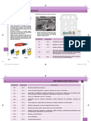 amenazar predicción Atrevimiento Cajas de Fusibles Peugeot 307 | PDF | Vehículo de motor | Componentes