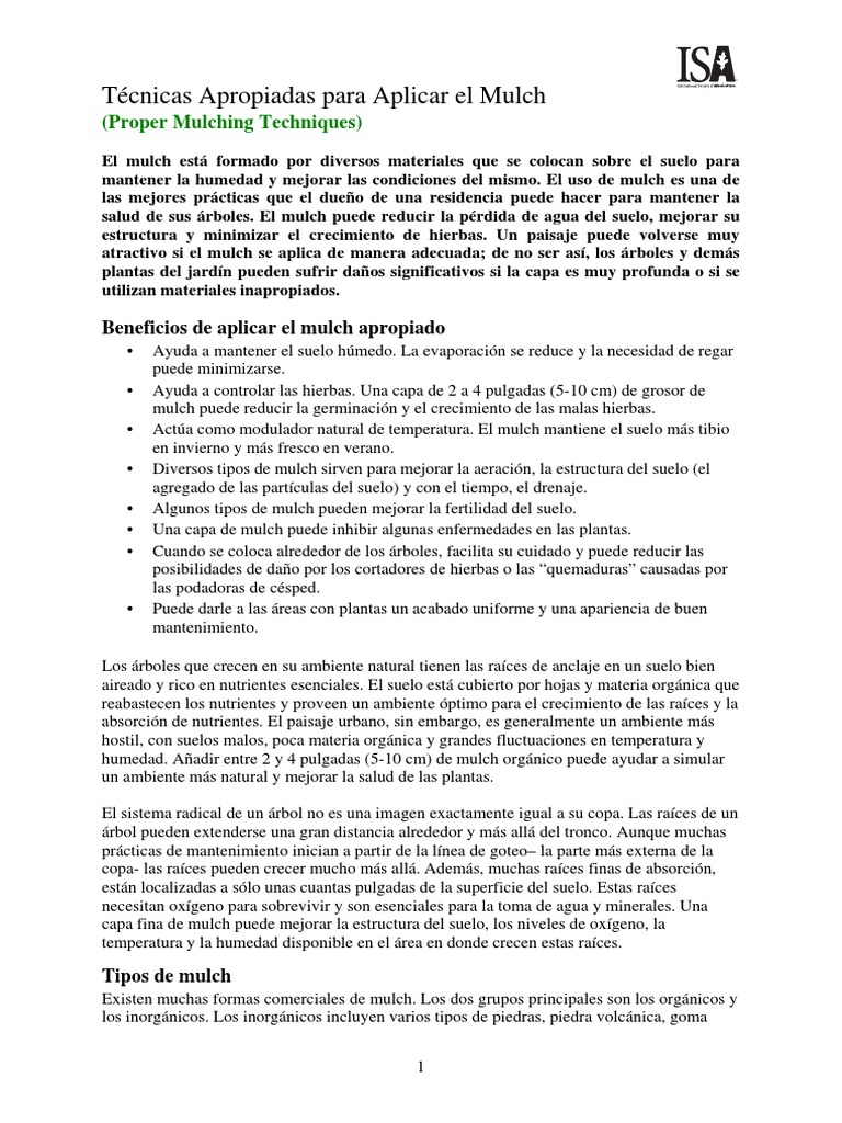 Mulching Spanish PDF