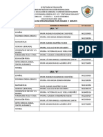 Relacion de Profesores Por Grado y Grupo - Matutino PDF