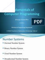 Fundamentals of Computer Programming: Jehangir Arshad Meo