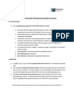 MGM Internship Document Checklist PDF