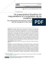 Jacarandá 2016 Os Pressupostos Filosóficos Do Maquiavelismo e o Surgimento Da Via Moderna em Política PDF