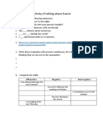 Activity of Talking About Future: Present-Continuous-Exercises - HTML