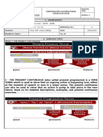 The Progressive or Continuous Tenses