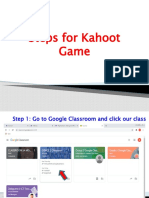 On Steps For Kahoot