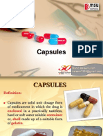 Capsules: An Overview of Types, Manufacturing, and Applications