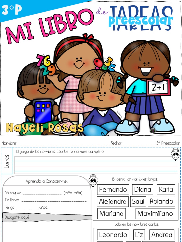 Informar traición falda Tareas Preescolar 3 Star Creando. Star Leyva. Nayeli Rosas. | PDF | Color |  Diseño gráfico