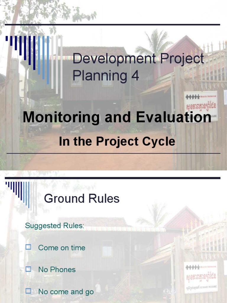 6 Monitoring Evaluation In Project Cycles Monitoring And Evaluation 