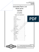 Not For Reproduction: Illustrated Parts List 124T00