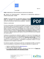 Comunicado Aplicativo WEB para Fabricantes e Importadores de DM v2020