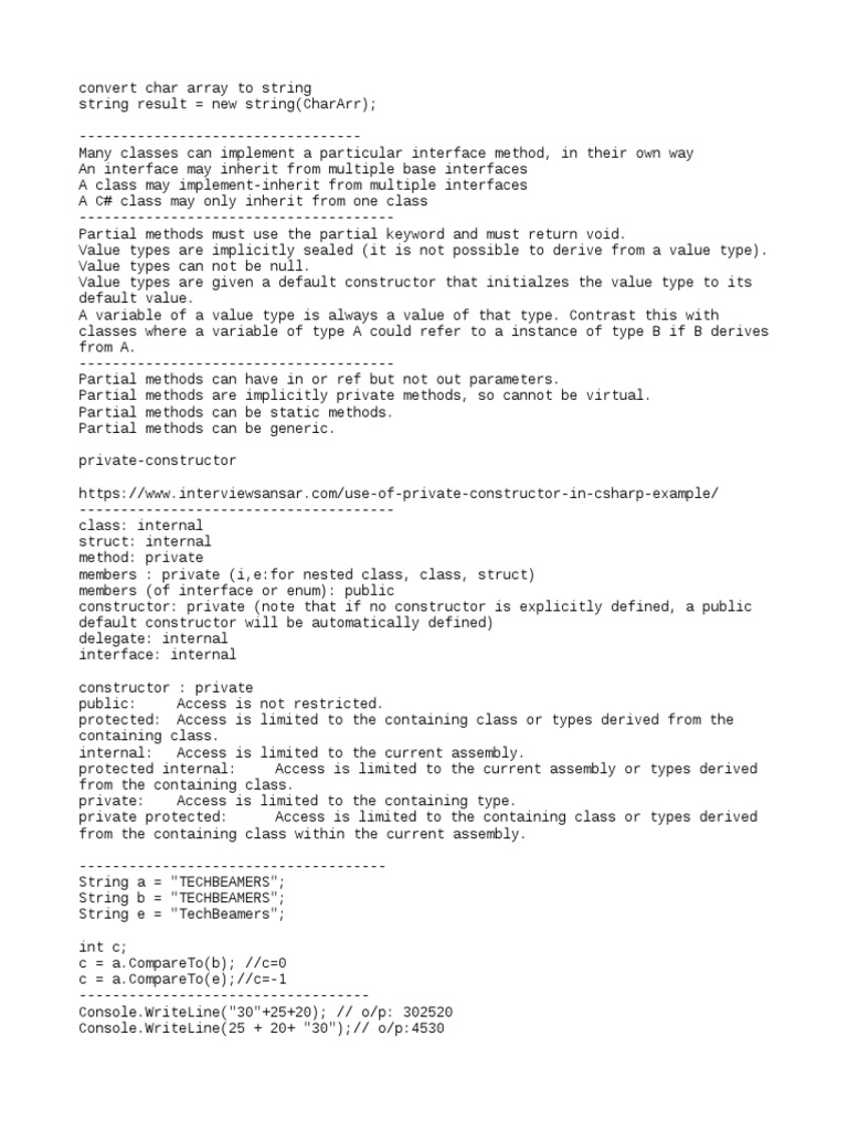 Basics | PDF | Constructor (Object Oriented Programming) | Programming