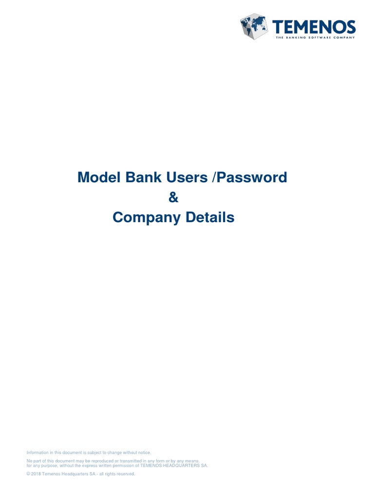 Model Bank Users /password & Company Details | PDF | Password | Online ...