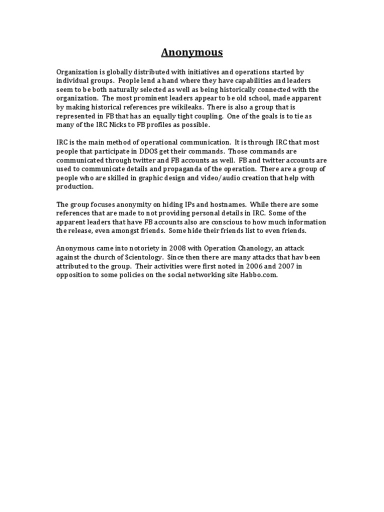 Anonymous v2 | PDF | National Security | Information Age