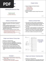 Indexing Structures For Files: Database Design Database Design