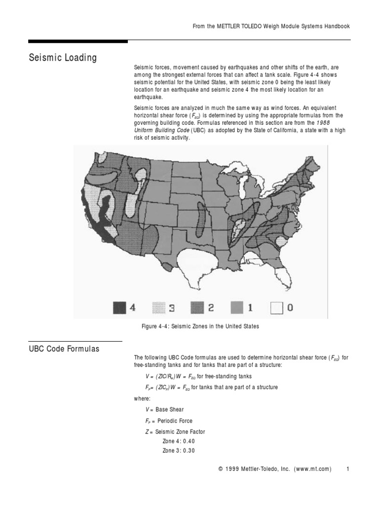 Seismic Loading: UBC Code Formulas | PDF | Seismology | Earthquakes