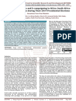 Politics, Social Media and E Campaigning in Africa South Africa Nigeria Familiarities During Their 2019 Presidential Elections