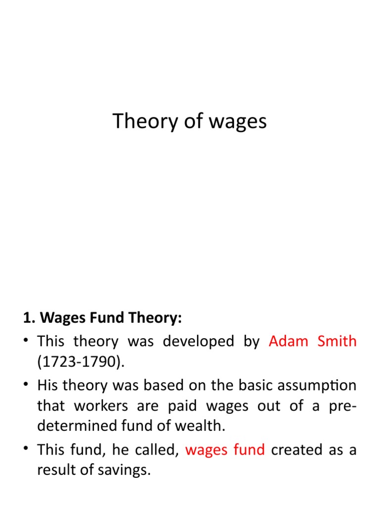 4 Theories of Wages PDF