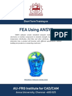Fea Using Ansys: AU-FRG Institute For CAD/CAM