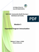 Expanded Program Immunization: NCM 104: Community Health Nursing I: Individual and Family