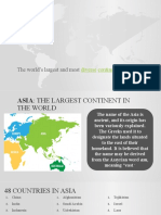 The World's Largest and Most: Diverse Continent